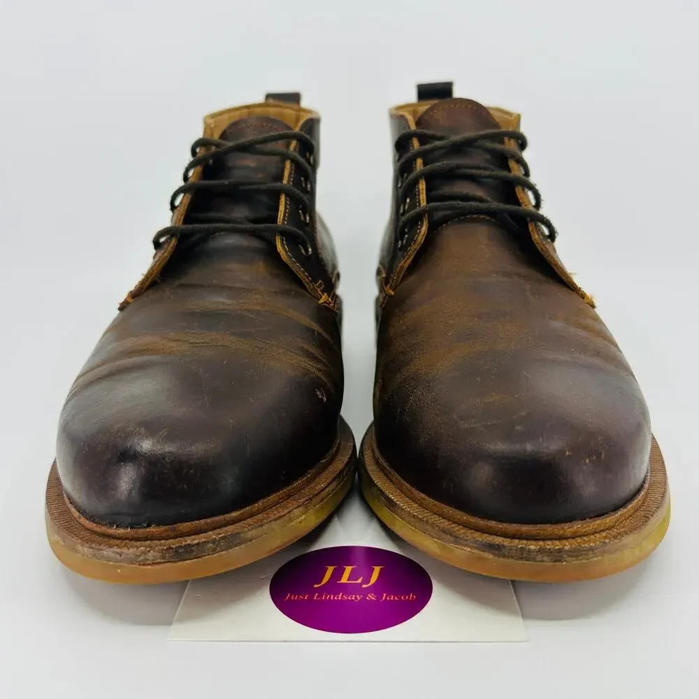 Clarks Men's Foxwell Mid Beeswax Leather Lace Up Chukka Boots Size 8.5